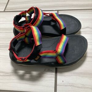 Teva Hurricane XLT sandals in rainbow
